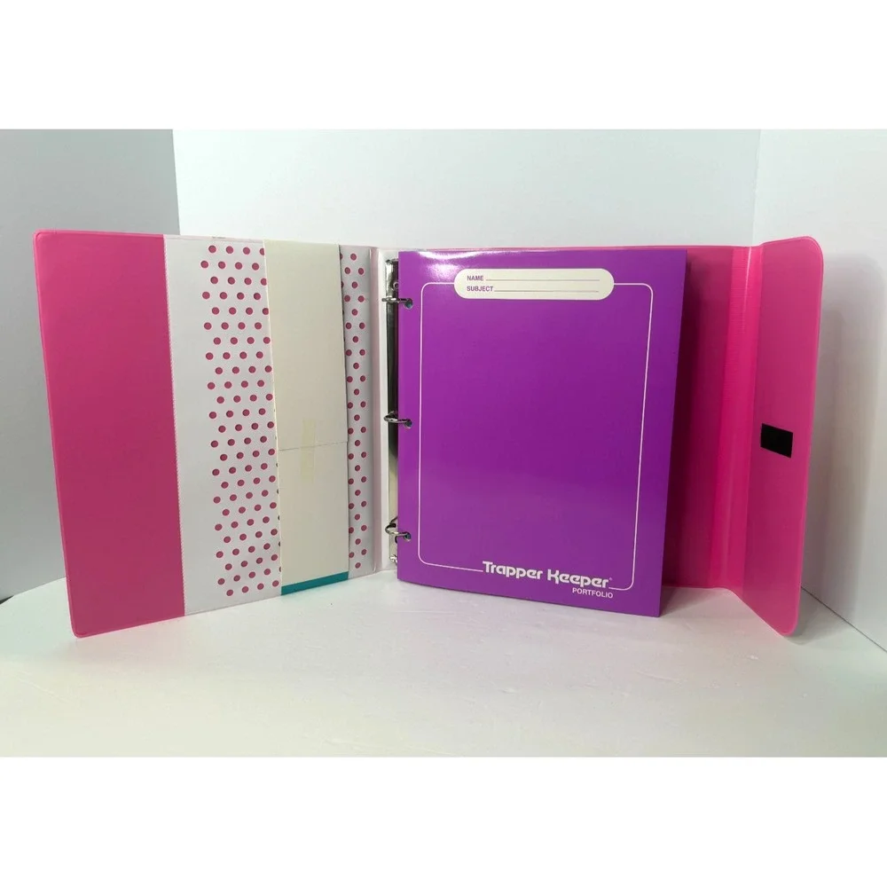 Vintage Trapper Keeper Pink Sunset Binder Retro 80s 90s Portfolio Mead NEW